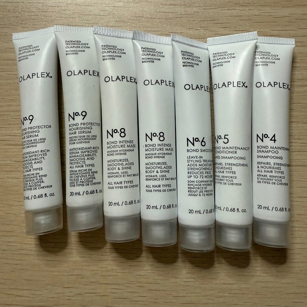 Olaplex Hair Care 7 Pc Set Unisex 0.68oz White New Travel Size No 4 5 6 8 9 Lot
